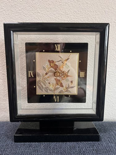 Vintage 80's Tochigi Tokei Black Lacquer Hummingbird Clock | eBay