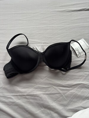 Calvin Klein Black Lace-Trim Padded Bra