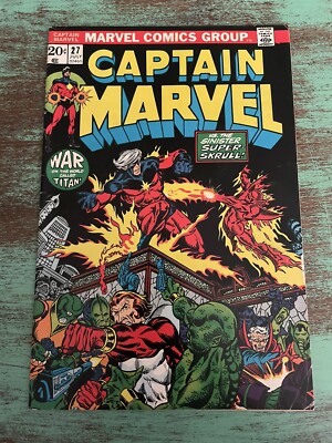 Captain Marvel 27 1973 VG/FN 3rd App Thanos 1st Starfox 2nd Drax Jim Starlin