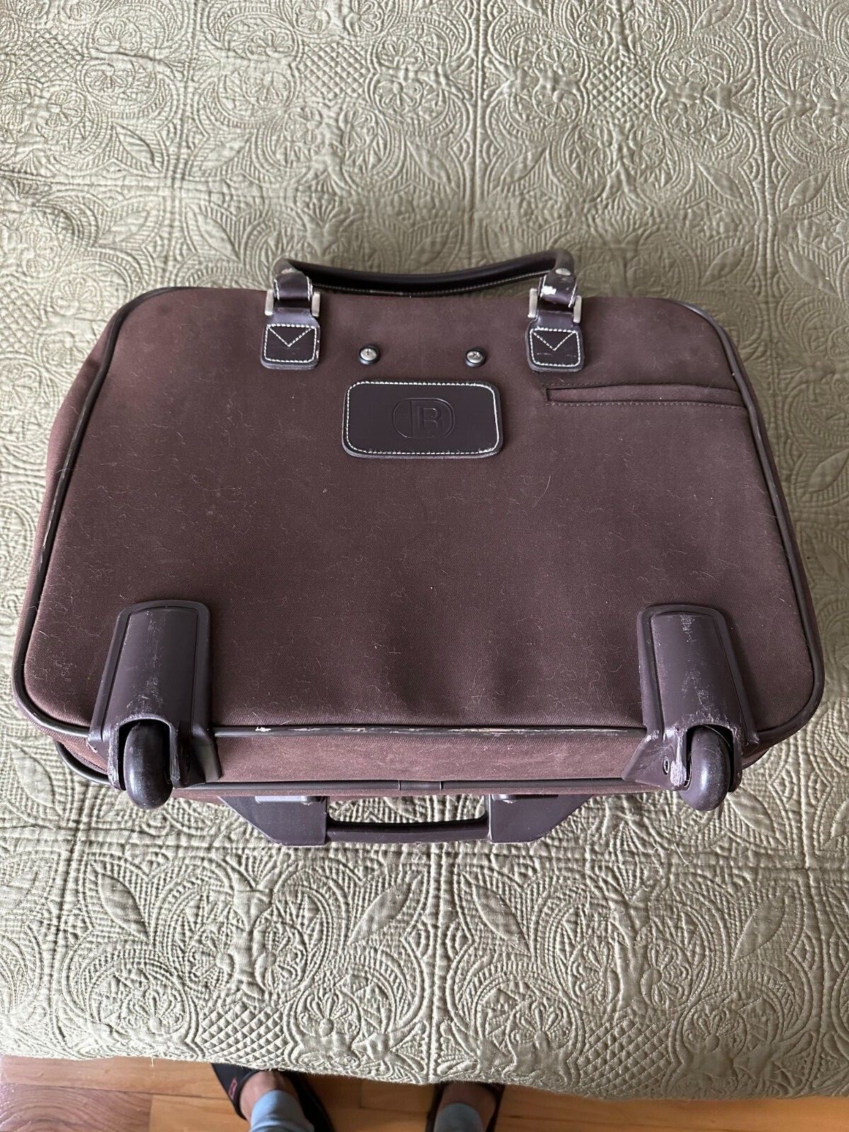 Kenneth Cole Reaction Brown Faux Suede Wheeled Sturdy Carry 