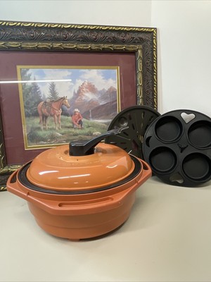 Copper Chef Microwave Grill with Grill Press Lid and Accessories New - Open Box