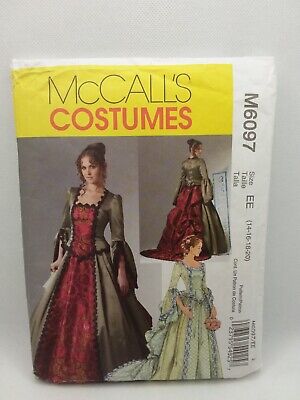 McCall's M6097 Misses Victorian Steampunk Bustle Dress Gown Costume 14-20 UNCUT