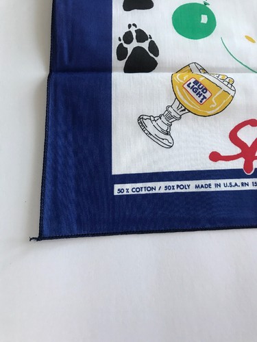 Bud Light Beer Spuds MacKenzie Bandanna Scarf Handkerchief Original Party Animal