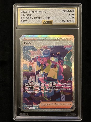 Iono 237/091 Paldean Fates Special Illustration Rare Pokémon AGS
