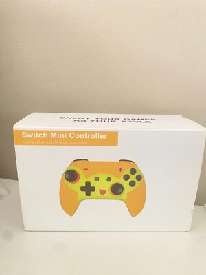 ABS Resin Vivid Yellow Wireless Mini Switch Controller Compatiable with N-S Game