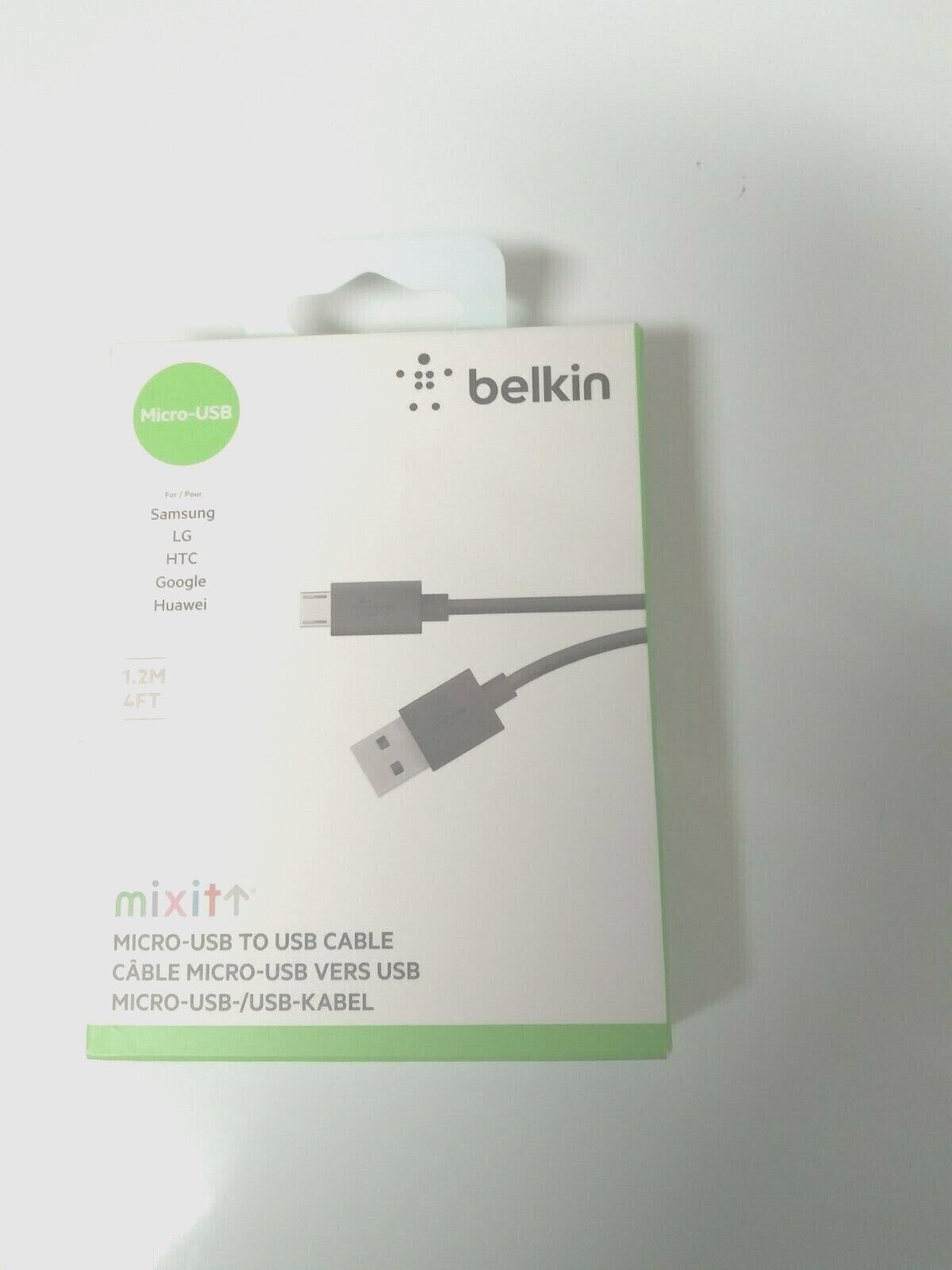 Belkin Micro-USB To USB 4ft Cable For Samsung, LG, Google & Hu...