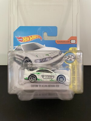 2017 HOT WHEELS '01 ACURA INTEGRA GSR SHORT CARD WHITE TEIN VHTF JDM HONDA