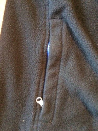 Polo Zipup Fleece Youth Med Navy