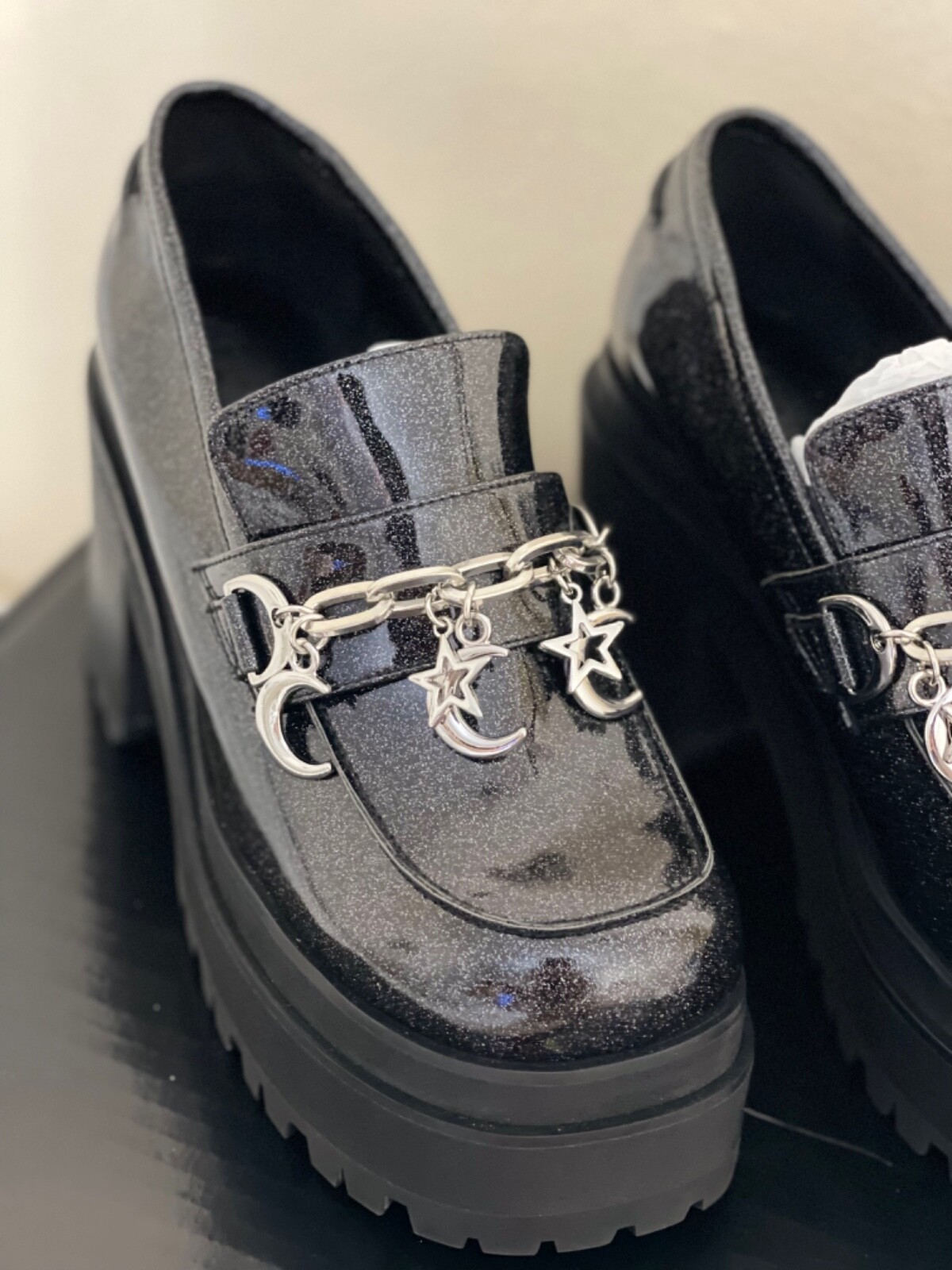 cute black platforms