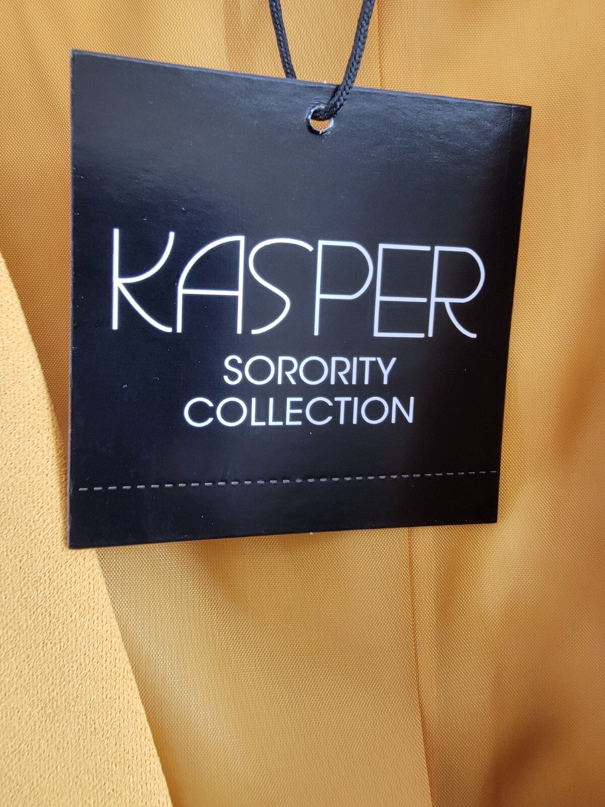 Kasper Collarless Open-Front Long-Sleeve Jacket Women's S Golden Signature Solid - Picture 15 of 16