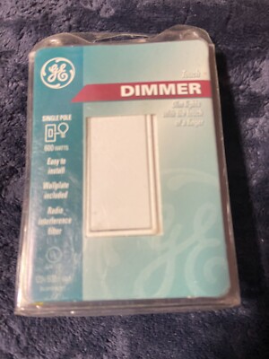 GE Touch Dimmer Wall Single Pole 120v 600W Max NEW