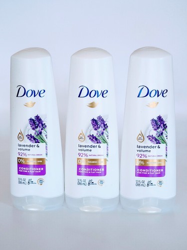 Dove Lavender & Volume Shampoo Conditioner 92% Natural For Fine & Flat Hair 12oz