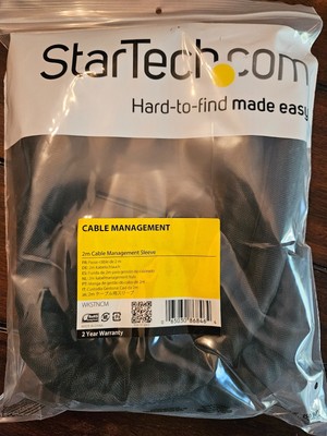 Computer,  TV, Audio Cable Management Sleeve 2 m (6.5') Cable Organizer Startech