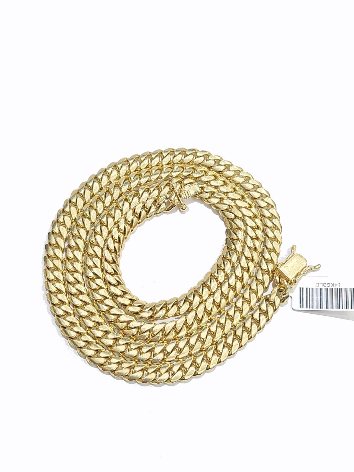 Pre-owned Goldbar Jewelers Real 14k Solid Yellow Gold Necklace Miami Cuban Chain 6mm 26" Inch Unisex Chain