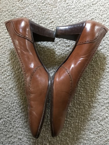 trafalgar vintage oxford Womens Shoe Pumps Tan Brown Leather 9 AA Narrow