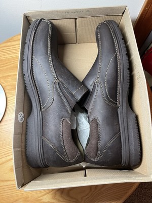 CLARKS MEN S CHOCOLATE SENNER PINE SLIP ON SHOES SIZE 11 New 