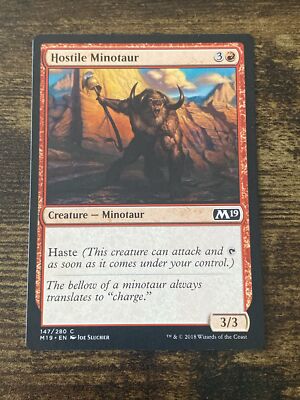 Hostile Minotaur (147) Core Set 2019 M19 MTG Magic The Gathering S598*