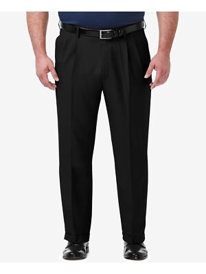 

HAGGAR Мужские черные классические брюки 48 Вт/32 л, Черный, HD90651
