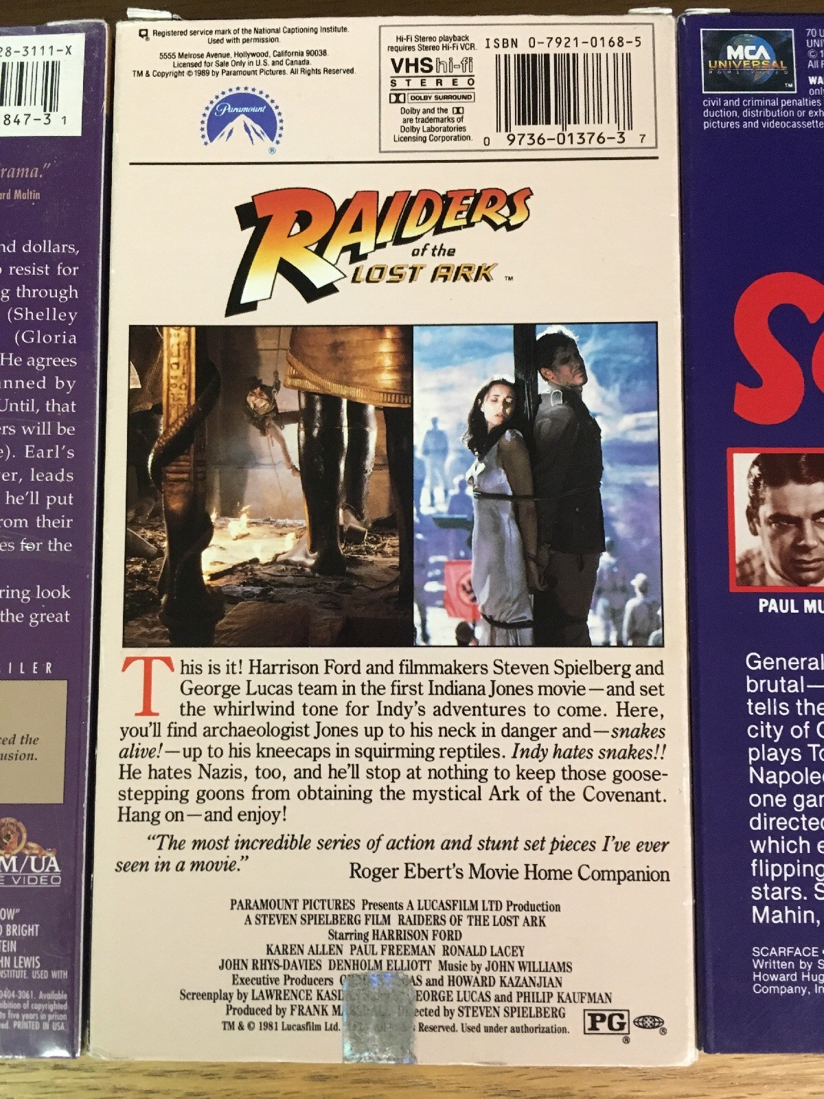 5 Title VHS Lot! Something For Everyone! Raiders Lost Ark, X Files