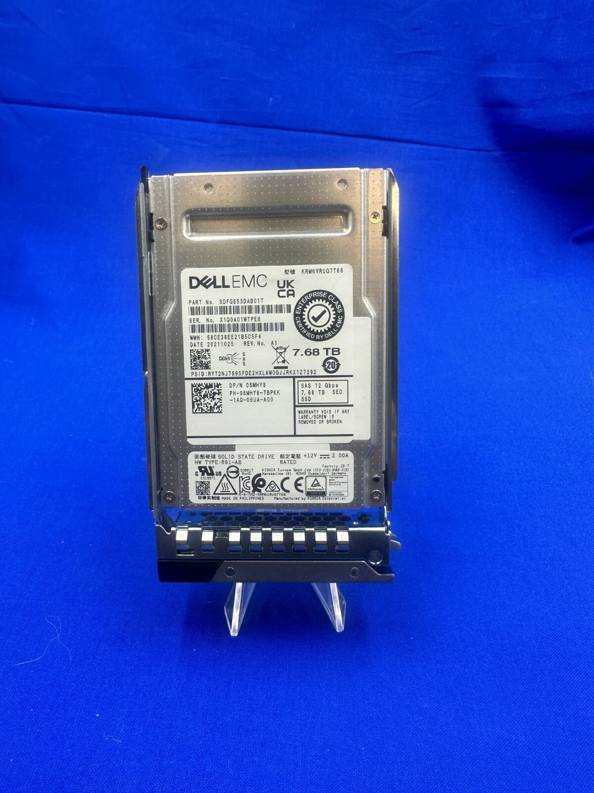 5MHY8 DELL 7.68TB SAS 12Gbps Read Intensive SED 512e 2.5