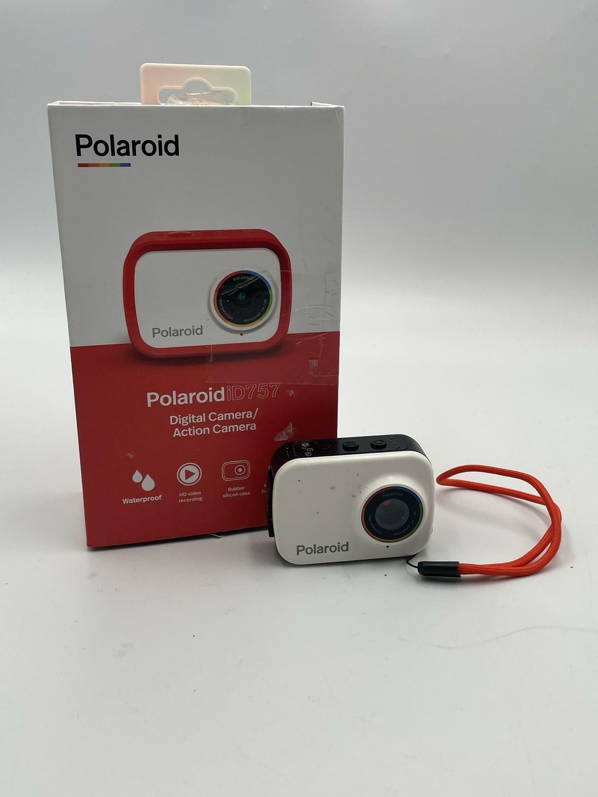 *Polaroid ID757-RED-STK-4 Sport Action Camera 720p 12.1mp Waterproof