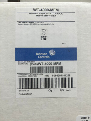 Johnson Controls Room Thermostat WT-4000-MFM