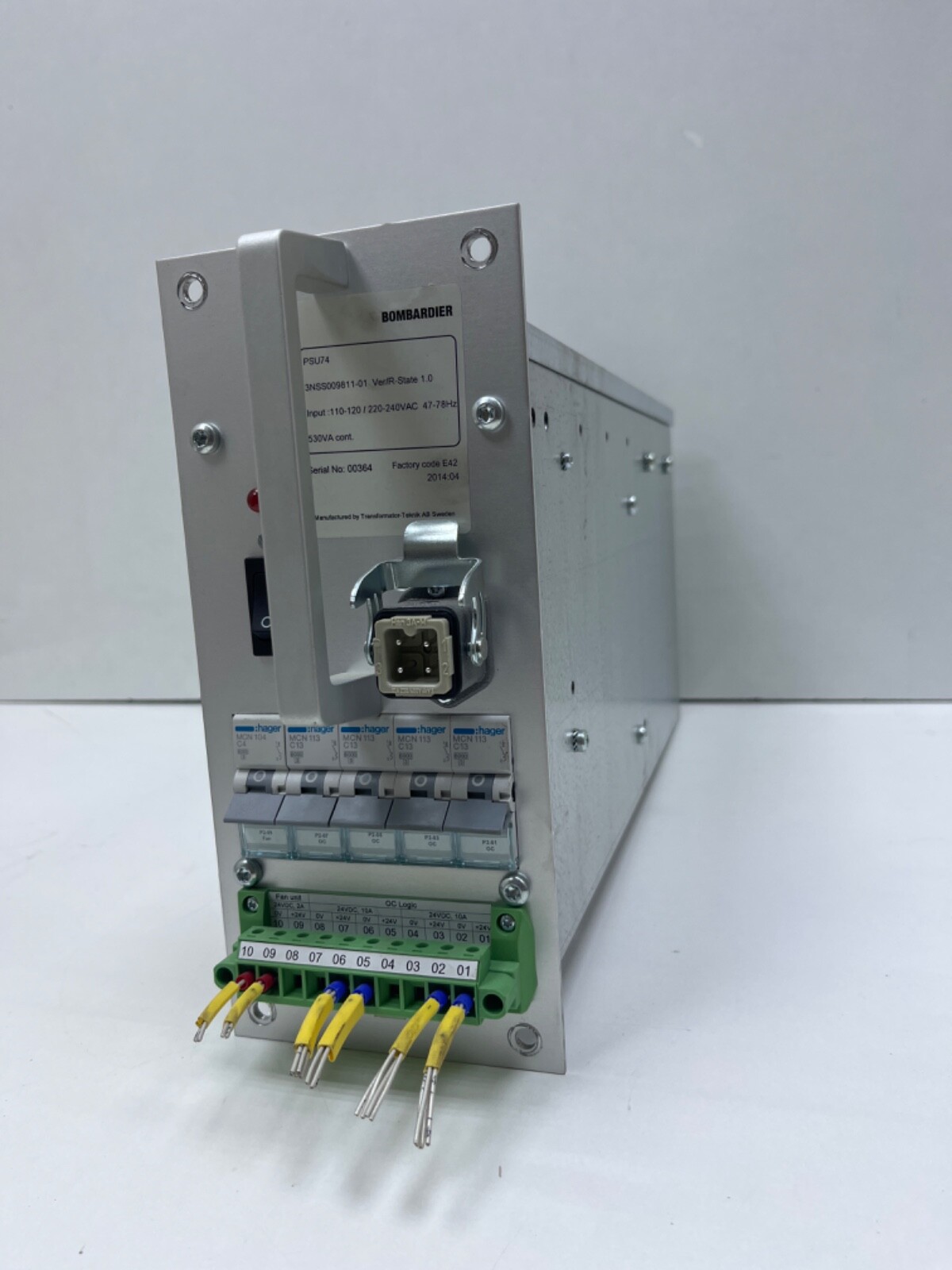 BOMBARDIER PSU74 power supply 3NSS009811-02 ver/R-state 1.0
