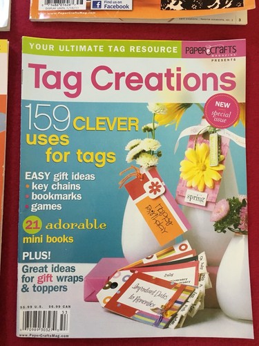 Lot of 4 Paper Crafts! Magazines 2-Card, 1 Party, 1 Tag Creations