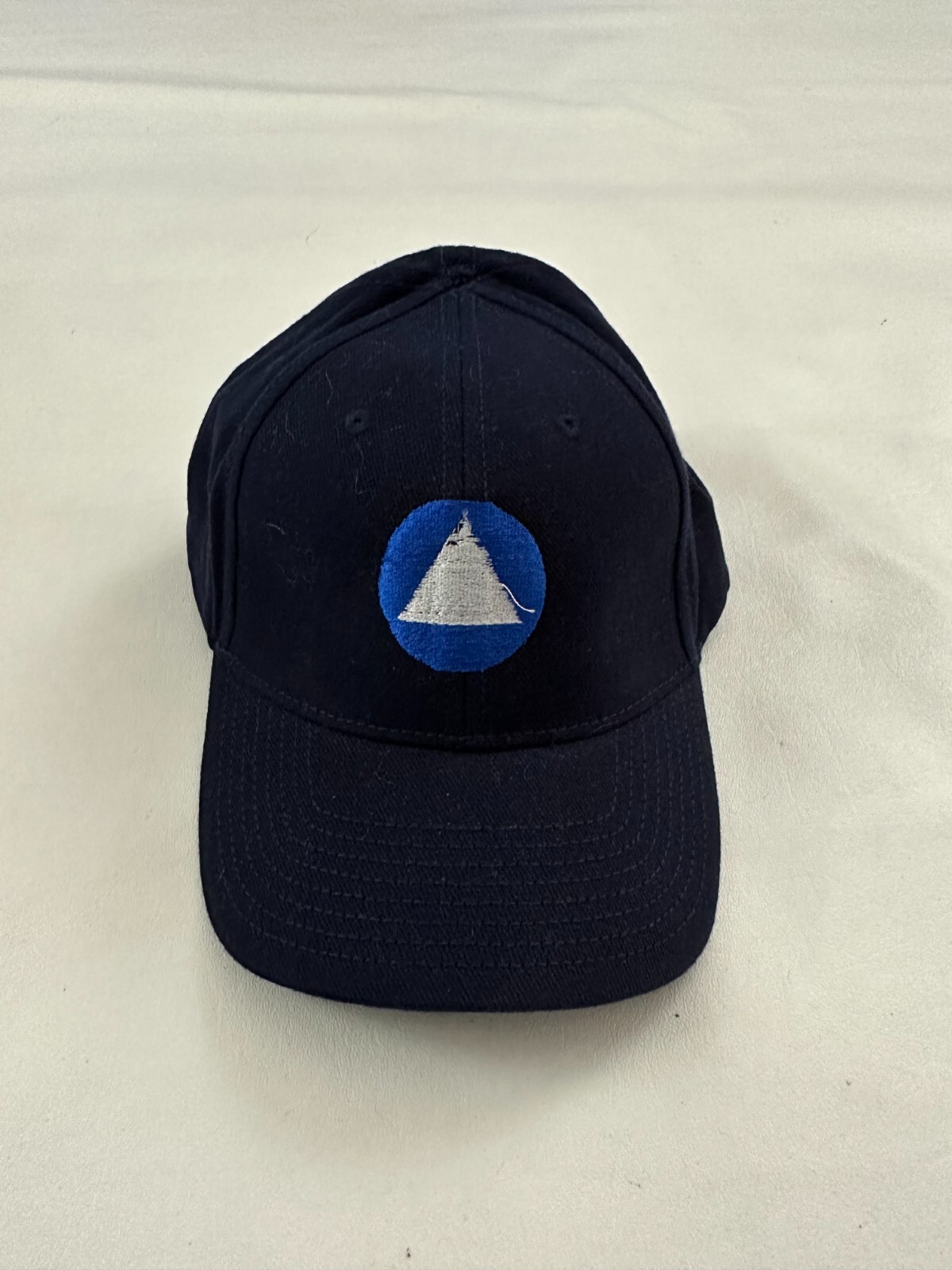 Triangle Sign Embroidered Blue Baseball Cap Hat Adjustable