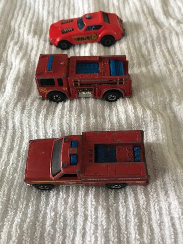 Matchbox Hot Wheels 24 Lot Fire Rescue Police Vintage 60s