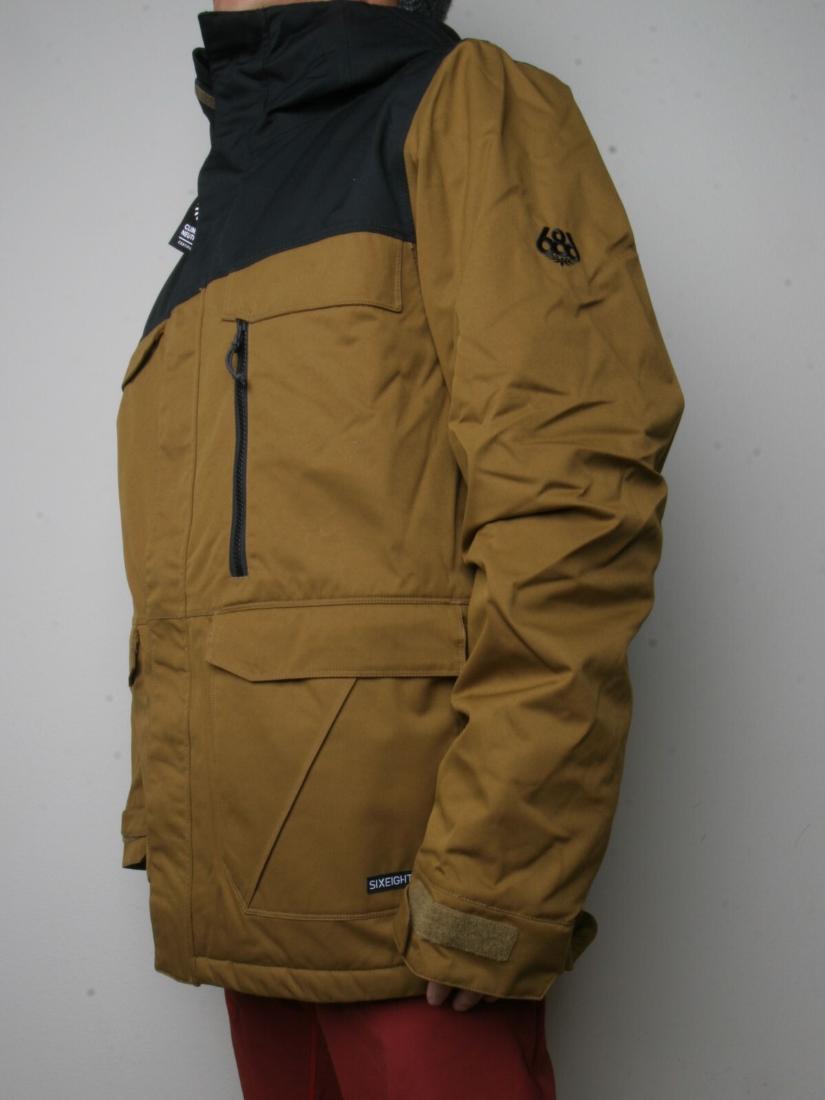 Pre-owned 686 Infinity Insulated Jacket (l) Breen Colorblock M2w117-bren In Green