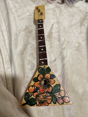 Russian Homemade Craft, 1960's Balalaika Antique Vintage Craft Novelty
