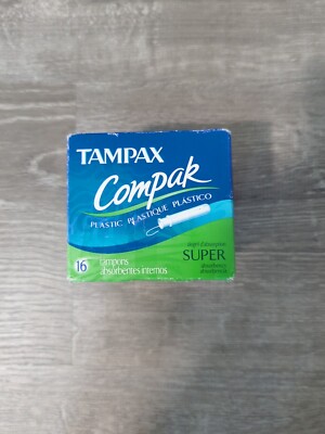 Vintage 2003 Tampax Compak Tampons Super Absorbency 16 Count 