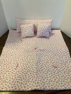 Handmade doll Quilt, Decorative Pillows,body pillow, nightgown fit s Am. Girl