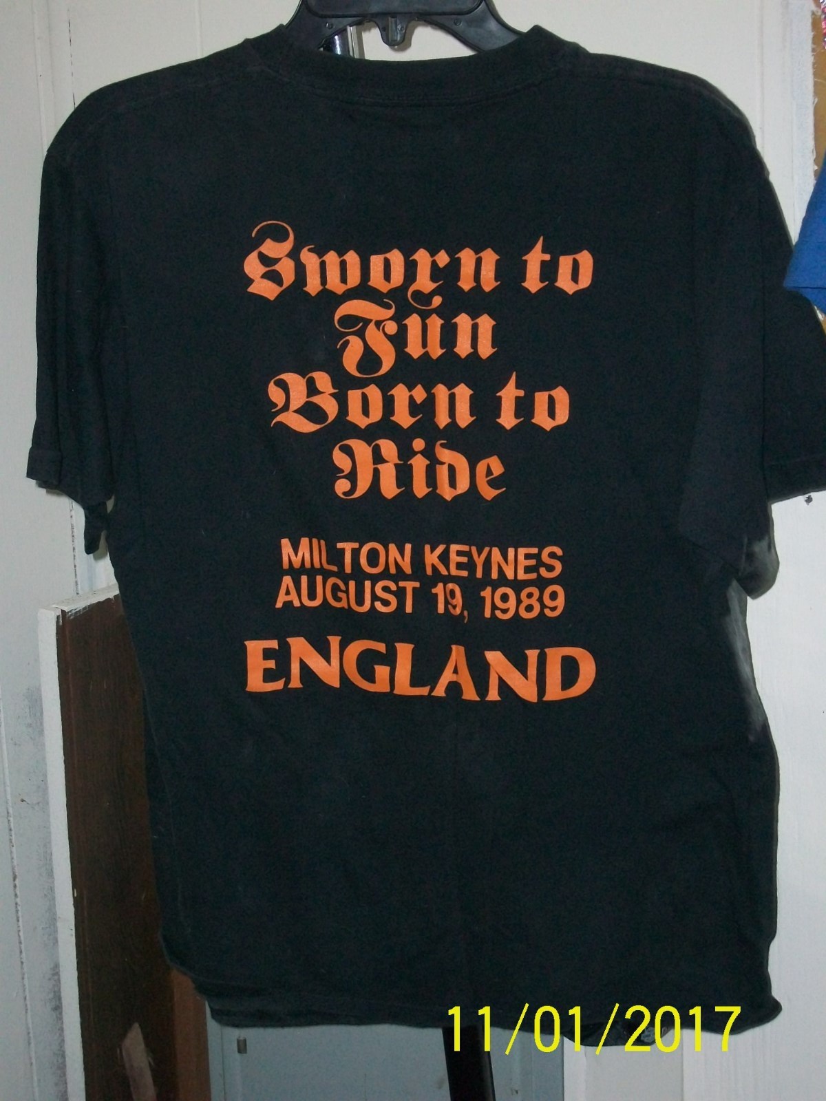 BON JOVI - 1989 U.K. SWORN TO FUN, BORN TO RIDE