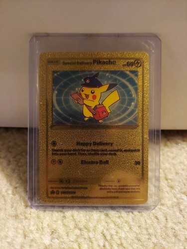 Special Delivery Pikachu Gold Foil Pokemon Card Promo