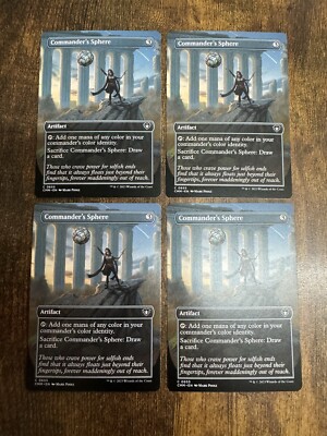 4x Commander's Sphere Borderless Commander Masters MTG Pack Fresh