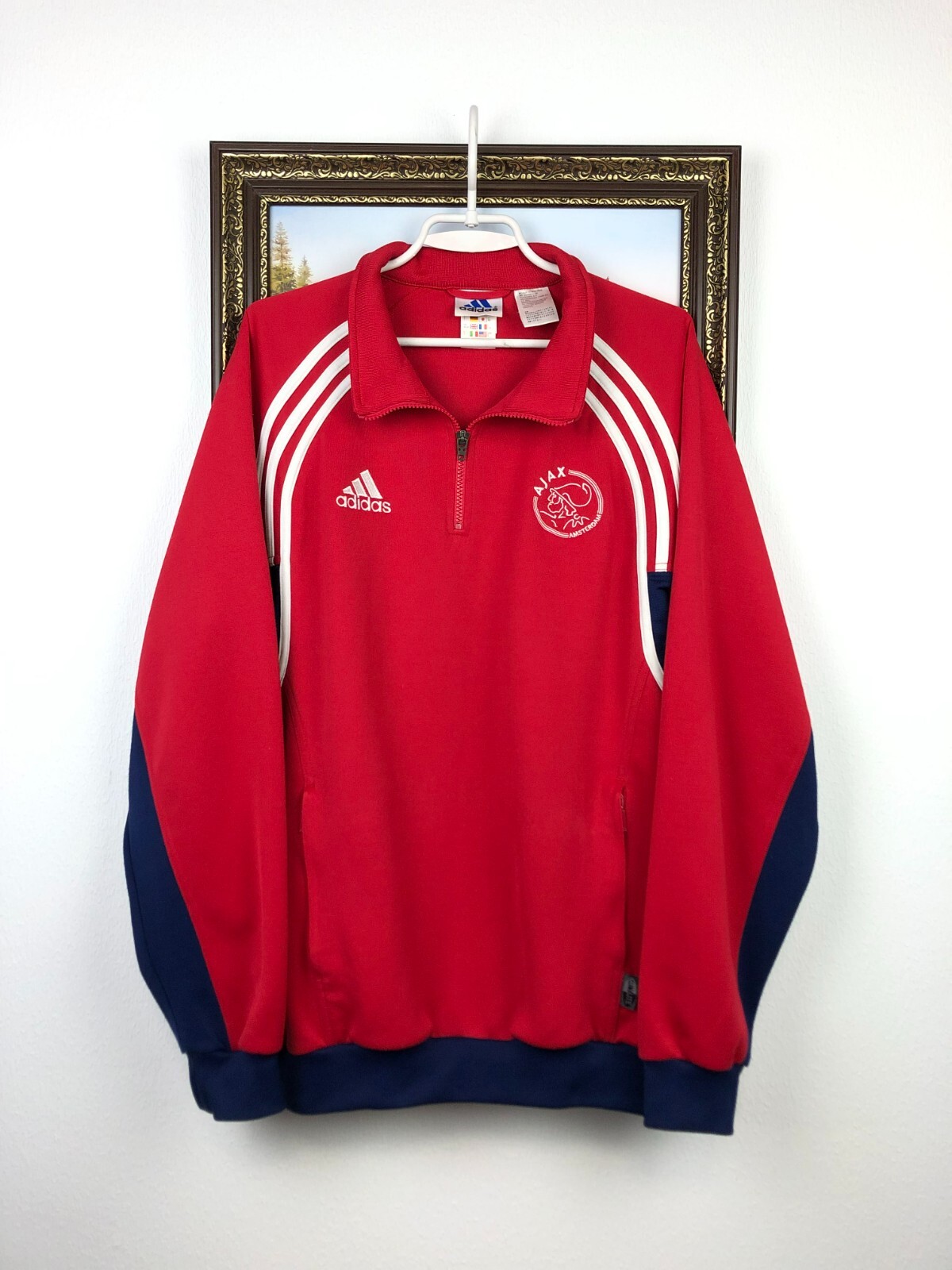 Vintage 90's Adidas Ajax Amsterdam Football Sweatshirt Vintage 90's Adidas Ajax Amsterdam Football Sweatshirt