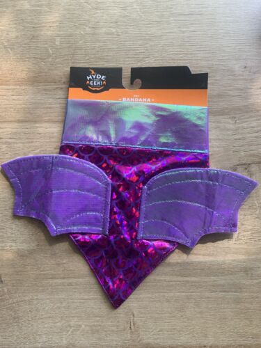 Hyde & EEK! Boutique dog collar - Purple Dragon dog collar Slide Bandana - NEW
