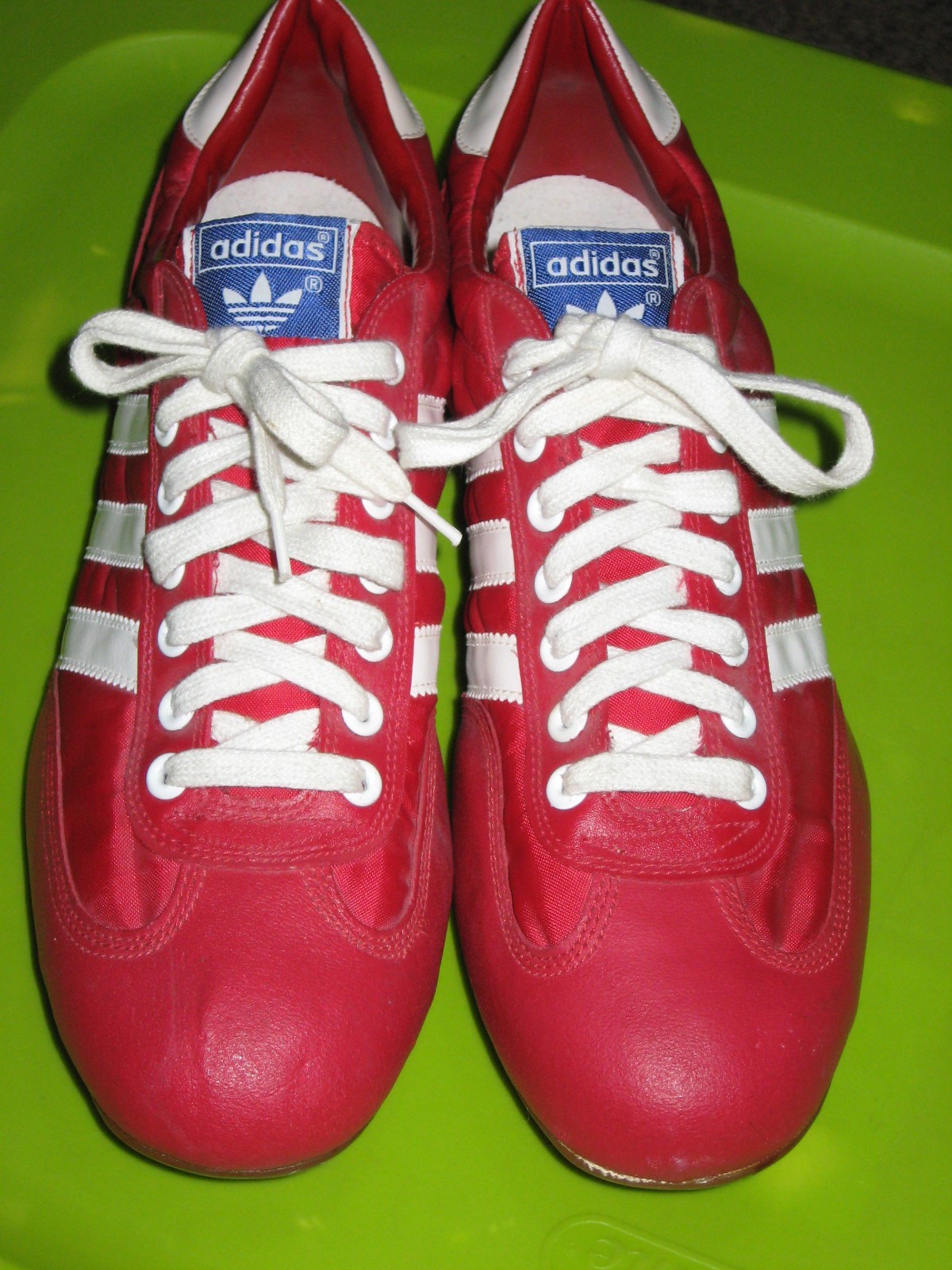 NEW Vintage Adidas RARE RED 1970’s Soccer Football Cleats Size 11.5 Taiwan NOS