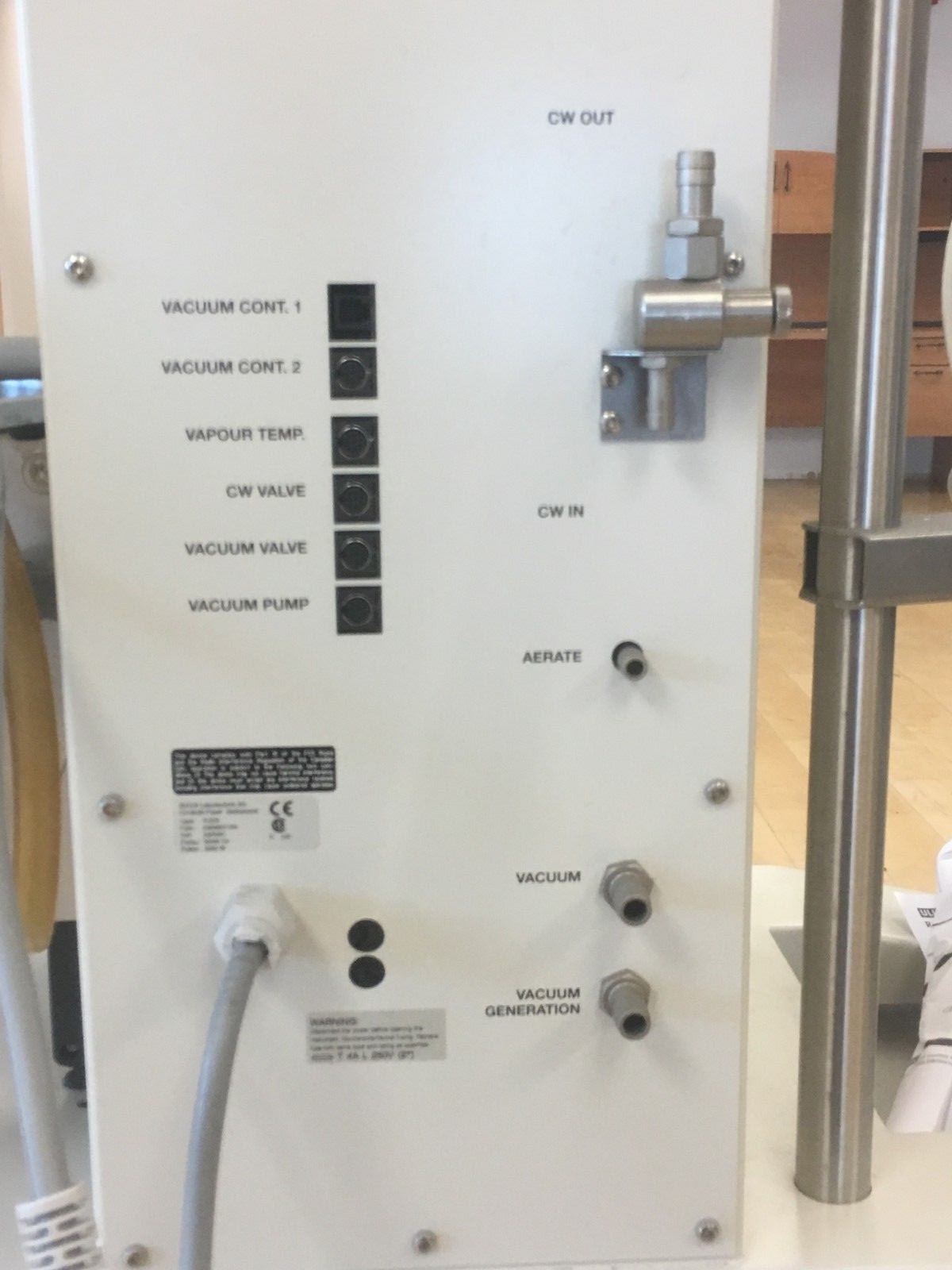 BUCHI ROTAVAPOR R-220 INDUSTRIAL ROTARY EVAPORATOR, V-1000, AND V-800