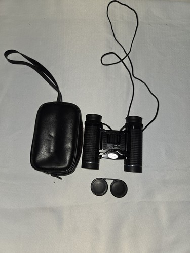 Vintage Sears 8×21 Compact Binoculars With Case And Lens