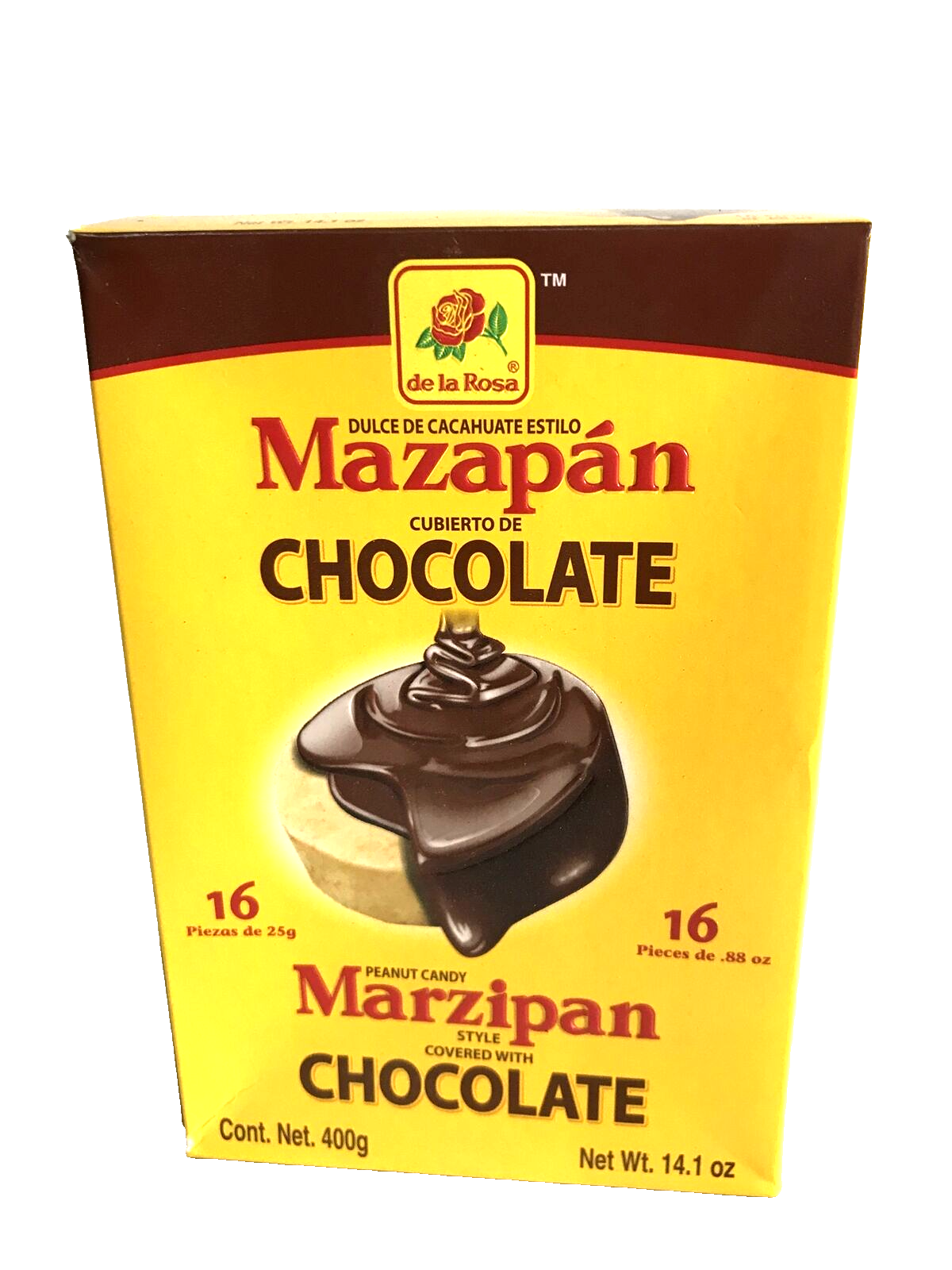 2-Pk De La Rosa Mazapan Chocolate Peanut Candy Mazapan -32 Pieces