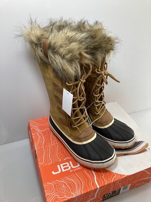 JBU by Jambu Bella Tan Ladie's Faux Fur-Trim Waterproof Winter Boot - New w/ Box