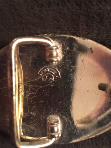 Small Belt Buckle With Bronc Rider