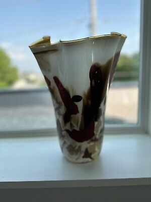 jozefina krosno poland art glass vase