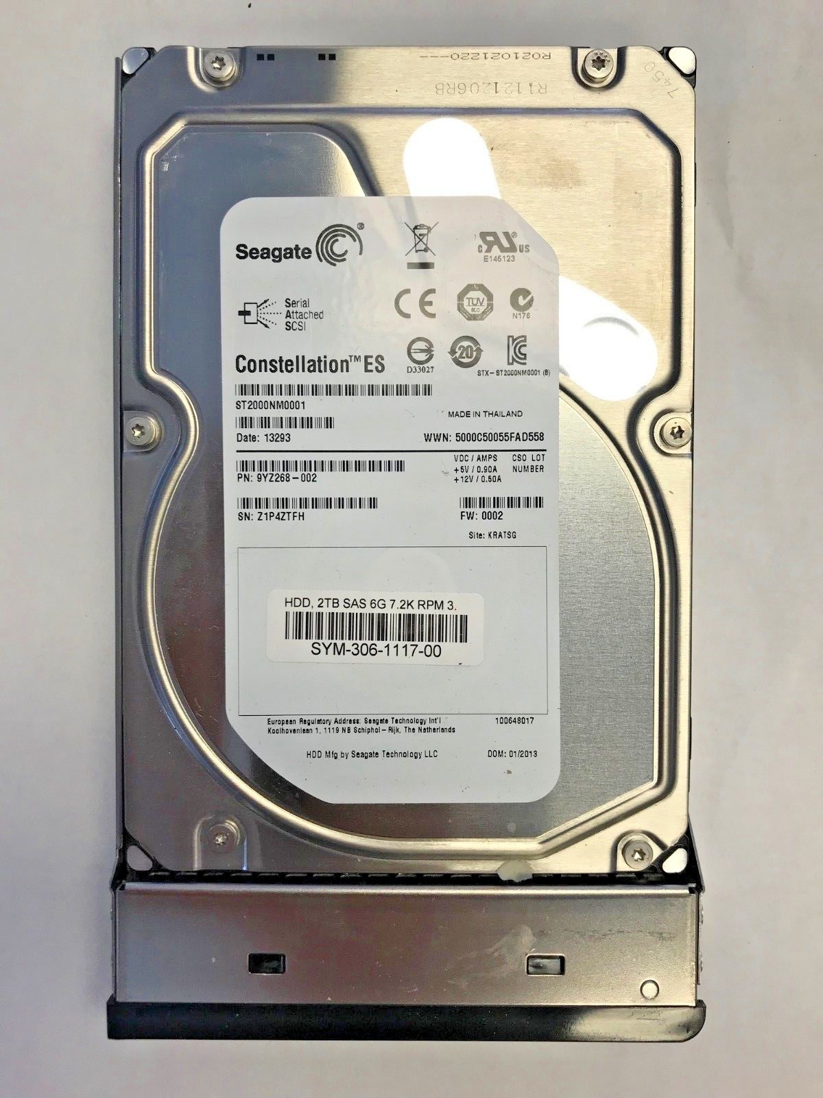 Seagate 星座 ES 2 TB 7200 RPM 6 Gb/秒 SAS 64 MB キャッシュ