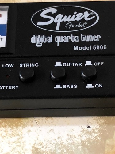 Squier Fender Digital Quartz Tuner Model 5006 Tested & Working With Box & Manual