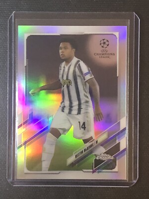 2020-21 Topps Chrome UEFA Champions League Weston McKennie REFRACTOR Juventus