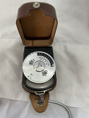 Vintage Argus L3 Exposure Camera Light Meter w/ Original Leather Case Germany